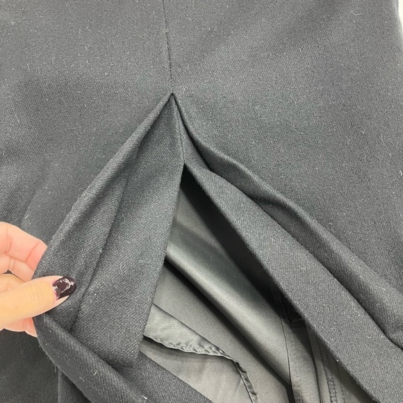 Isaac Hazan 100% wool skirt midi black size 8 - Picture 8 of 8